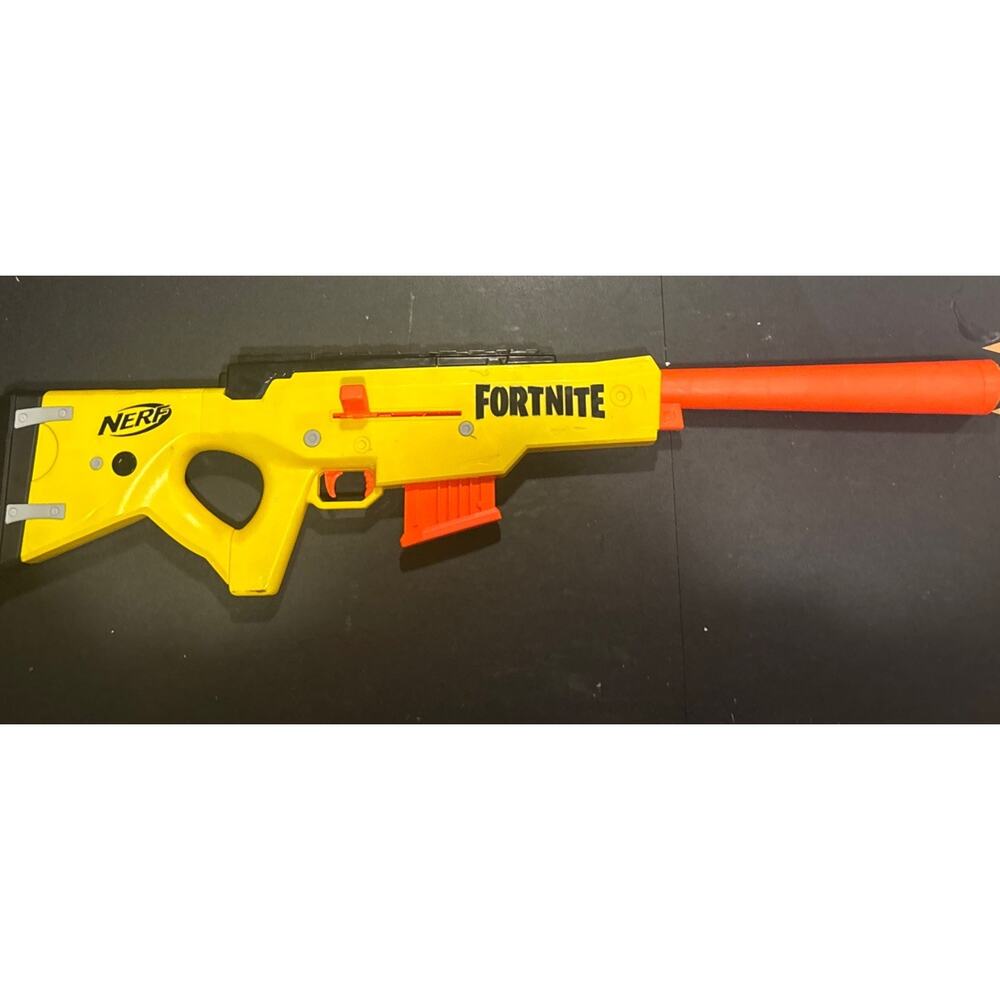NERF Fortnite BASR-L Dart Gun Yellow with Magazine Ages 8-16 Years